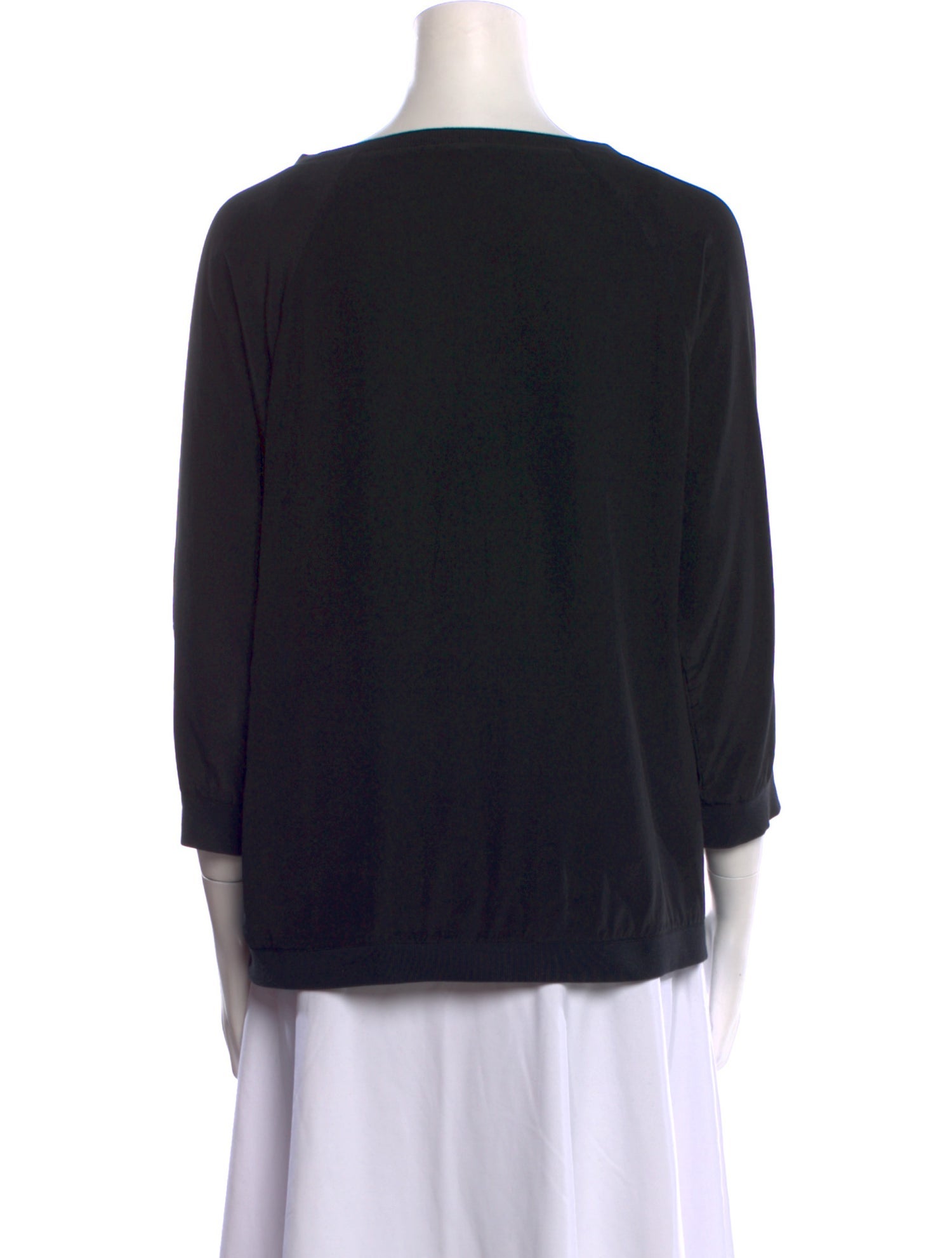 Tibi Silk Graphic Print Top